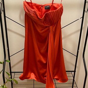 BCBG Coral Strapless Silk Dress